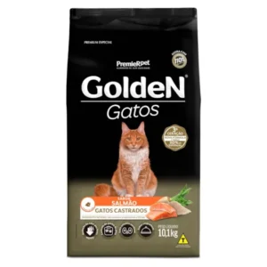 Ração Golden Gatos Castrados Salmão 10.1Kg Premier Pet