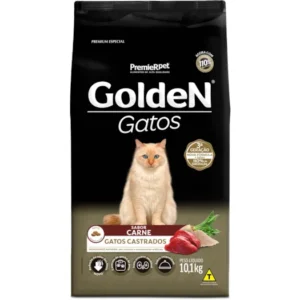 Ração Golden Gatos Castrados Carne 10.1Kg Premier Pet